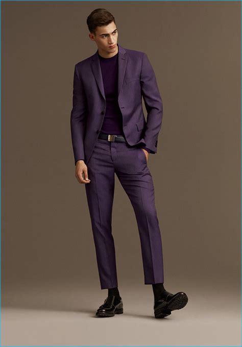 versace purple suit